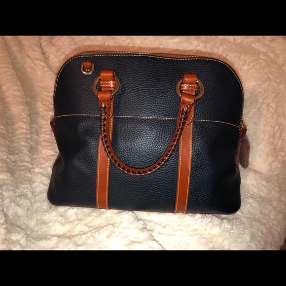 Dooney & Bourke Midnight Pebble Leather Satchel - Picture 7 of 7